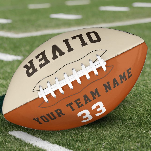 Orange Beige Player Name Number Team Football (Creator Uploaded)