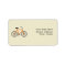Orange Bicycle Address Label