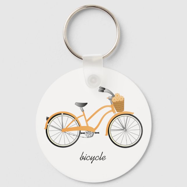 Orange Bicycle Keychain (Front)