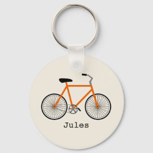 Orange Bicycle Keychain