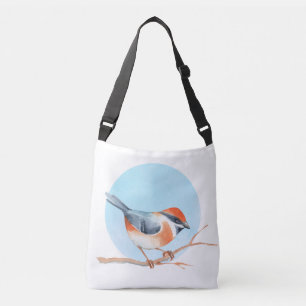 Orange bird crossbody bag
