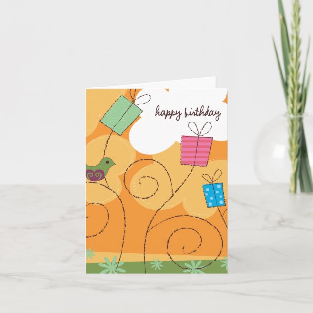 Orange Birthday Card (Front)