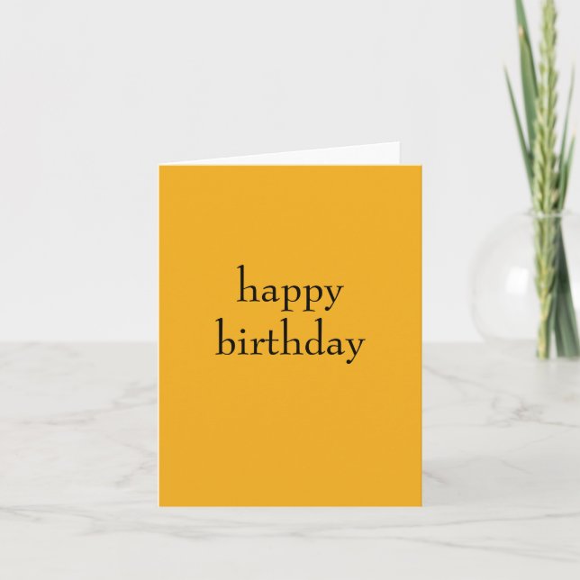 Orange Birthday Card (Front)