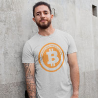 Orange Bitcoin Symbol Custom Message Graphic