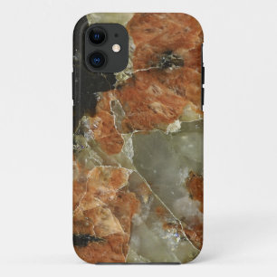 Orange, Black, and Clear Quartz iPhone 11 Case