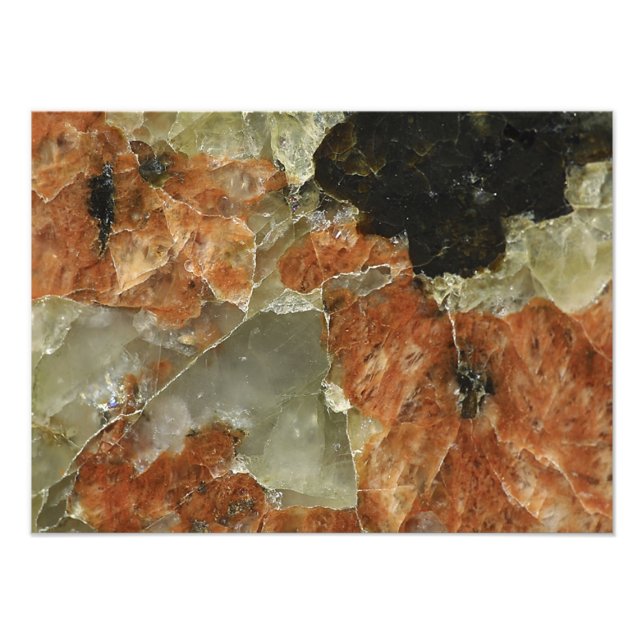 Orange, Black, and Clear Quartz Photo Print (Front)