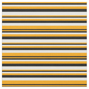 Orange, Black, and White Striped/Lined Pattern Fabric