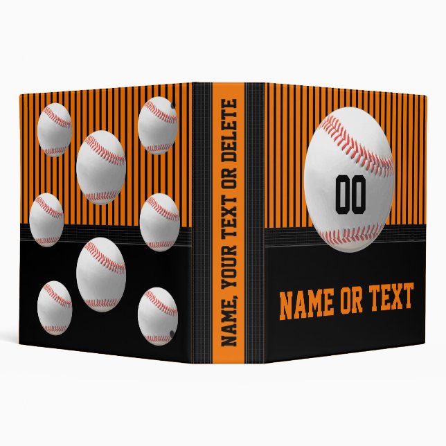 Orange Black, Baseball Senior Night Gift Ideas, Binder (Background)