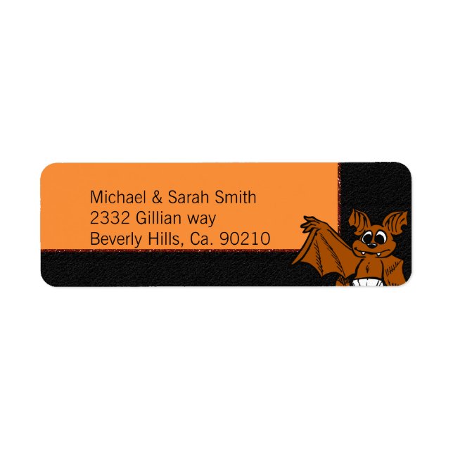 Orange & Black Bat Baby Shower (Front)