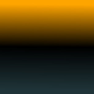ORANGE BLACK BLUEGREEN Original Gradient Canvas L