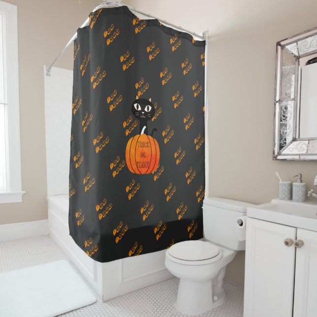 Orange Black Cat Pumpkin Trick or Treat Halloween (In Situ)