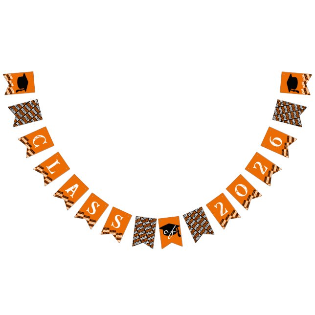Orange Black Class 2026 Graduation Hanging Banner (All)