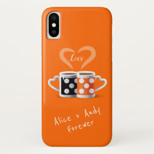 Orange + Black Coffee Colour Trendy Design POP ART Case-Mate iPhone Case
