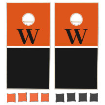 Orange & Black College Monogram