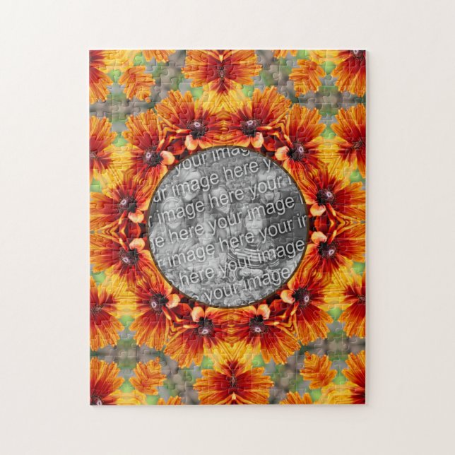 Orange Black Eyed Susan Daisy Add Your Photo     Jigsaw Puzzle (Vertical)