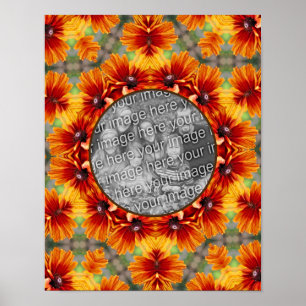 Orange Black Eyed Susan Daisy Add Your Photo     Poster