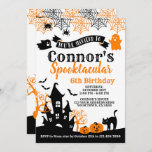 Orange & Black Halloween Birthday Invitation<br><div class="desc">Customize this cute Birthday invitation with your own details!</div>