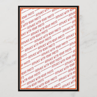 Orange & Black (Halloween Colours) Trimmed Templat Invitation