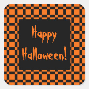 Orange & Black Halloween Sticker