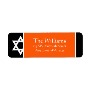 Orange Black Star of David Adresse de retour