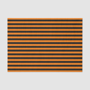 Orange & Black Striped Tissue Papers Paper