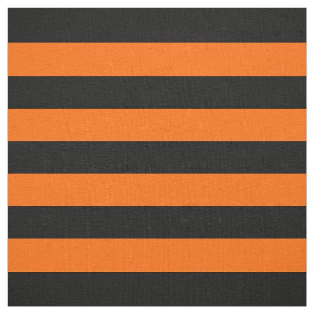 Orange/Black Stripes Fabric (Swatch)