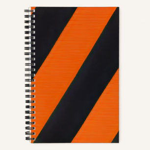 orange black stripes notebook