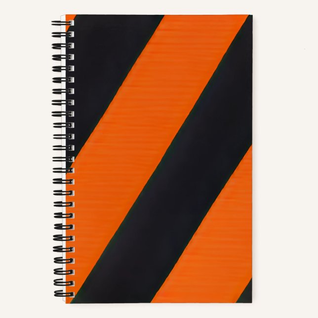 orange black stripes notebook (Front)