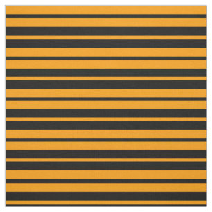 Orange Black Stripes Pattern Design Fabric
