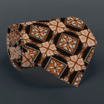 Orange & Black Tatreez Henna Thobe Print Pattern Tie<br><div class="desc">Modern orange and black traditional Tatreez Henna Thobe artwork Arabesque Pattern necktie by Socktiety. Check out the matching socks to complete your outfit.</div>
