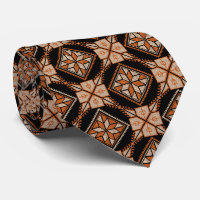 Orange & Black Tatreez Henna Thobe Print Pattern