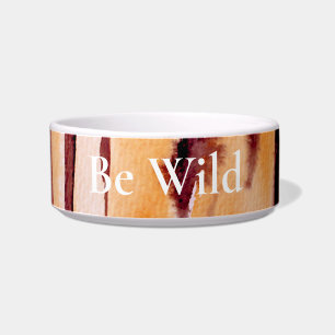 Orange Black Tiger Animal Print Bowl