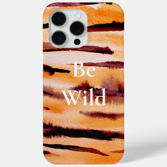 Orange Black Tiger Animal Print Case-Mate iPhone Case (Back)