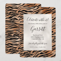 Orange Black Tiger Print