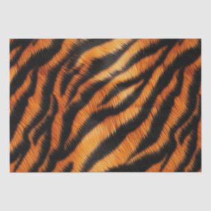 Orange Black Tiger Stripes  Tissue Paper