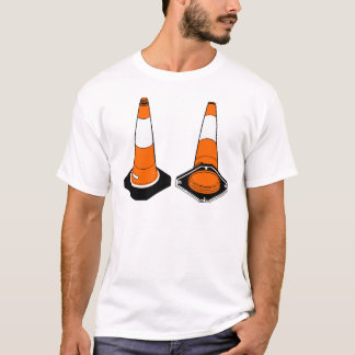 orange black  Traffic cones safety pylons T-Shirt