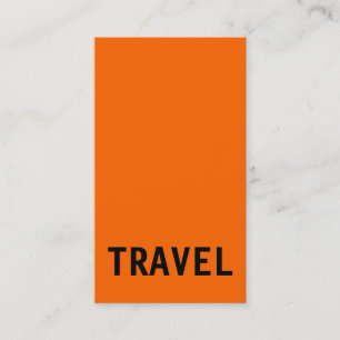 Orange Black Travel Agent Business Card