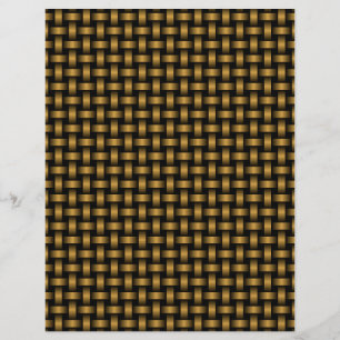 Orange Black Weave Pattern Letterhead
