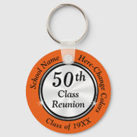 Orange, Black, White 50th Class Reunion Favours