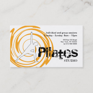 Orange blanche de carte de visite de studio de