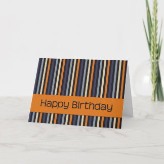 Orange & Bleu ・ Carte Anniversaire