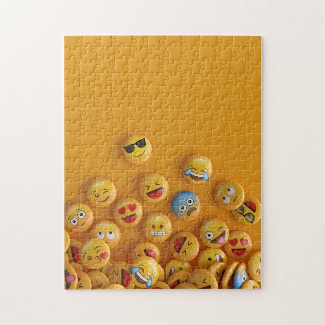 Orange Bliss Emoji Collection Jigsaw Puzzle (Vertical)