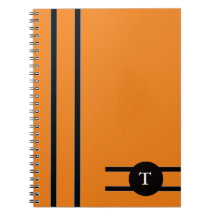 Orange & Blk stripes Notebook