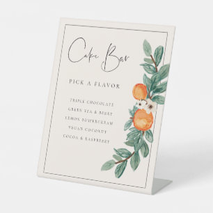 Orange Blossom Cake Bar Wedding Food Table Sign