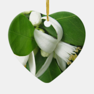 Orange Blossom Ceramic Ornament