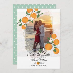 Orange Blossom Citrus Wedding Save The Date