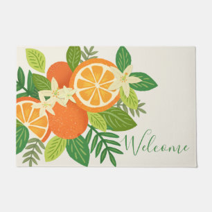 Orange Blossom Custom Door Mat