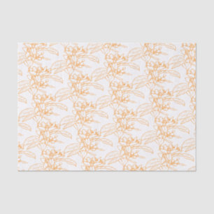Orange blossom drawing art patterned tissue paper