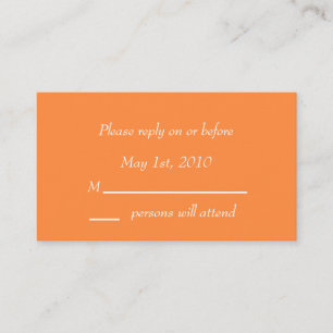 Orange Blossom Enclosure Card