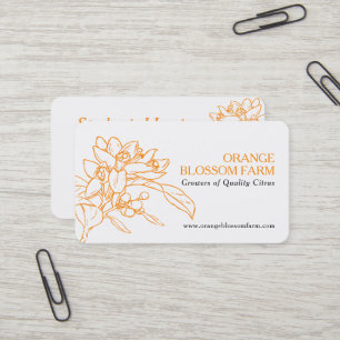 Orange blossom farm plant citrus suppliers busines business card